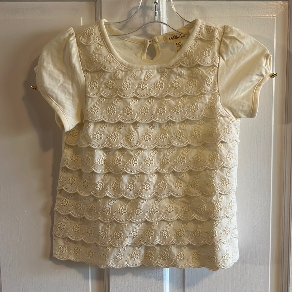 Matilda Jane size 4 cream top NWOT